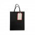 Gift Bag Paper With Ticket 23x18x10 cm Black Gift Bag Paper With Ticket 23x18x10 cm Black