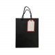 Gift Bag Paper With Ticket 23x18x10 cm Black Gift Bag Paper With Ticket 23x18x10 cm Black