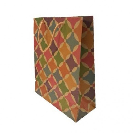 Kraft Paper Gift Bag31x25x10cm Printed Circles Kraft Paper Gift Bag31x25x10cm Printed Circles