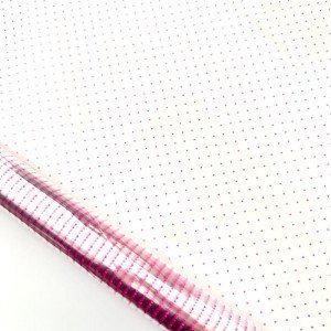 لفة سلوفان شفاف نجوم وردية صغيرة 36.5 متر × 70 سم