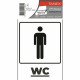 Sticker Paper Signboard TANEX Men's WC White