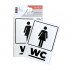 Sticker Paper Signboard TANEX Ladies WC White Sticker Paper Signboard TANEX Ladies WC White