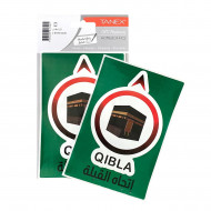Sticker Paper Signboard TANEX Qibla Direction 