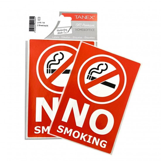 Sticker Paper Signboard TANEX No Smoking 