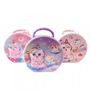 Iron Children's Piggy Bank with Number Lock, Unicorn Shape, Several Colors