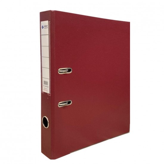  Plastic File A4 SIMBA 2 Rings 5cm Width Burgundy