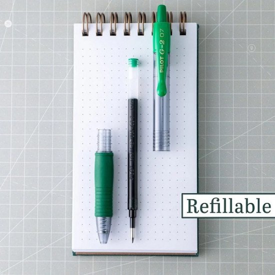 Pilot G2 Retractable Roller Ball Pen, 0.7 mm, Green Pilot G2 Retractable Roller Ball Pen, 0.7 mm, Green