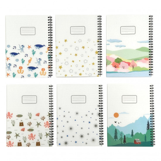 Simba A5 Wirebound Lined Notebook, Transparent Cover, 80 Sheets with Fun Shapes Simba A5 Wirebound Lined Notebook, Transparent Cover, 80 Sheets with Fun Shapes