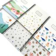 Simba A5 Wirebound English Notebook, Transparent Cover, 80 Sheets with Fun Shapes Simba A5 Wirebound English Notebook, Transparent Cover, 80 Sheets with Fun Shapes