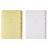 Wire Notebook Lined KESKIN 100 Sheets A4 Silver and Gold Glitter