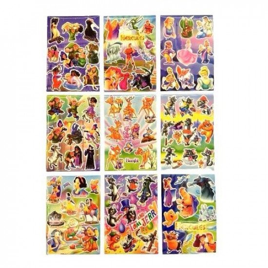 Disney Characters 9-Piece Sticker Set Disney Characters 9-Piece Sticker Set