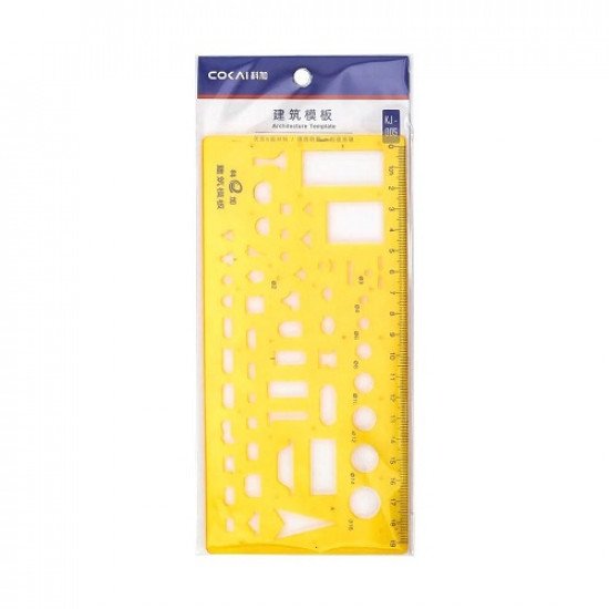 Geometric Template, Architectural Shapes, 20 x 9.5 cm, COKAI