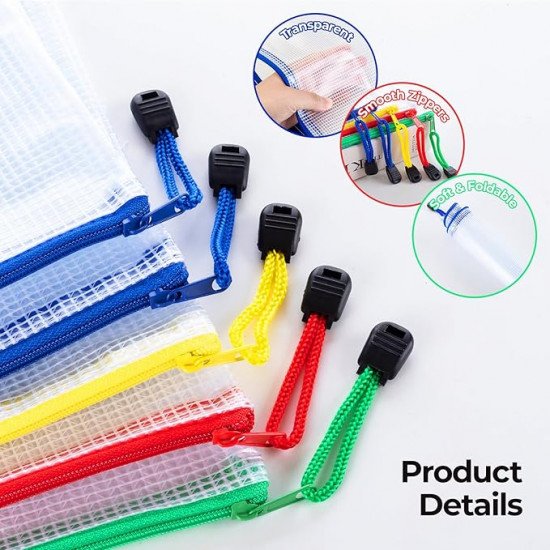 A6 Tool Holder with Zipper Plastic Transparent Mesh A6 Tool Holder with Zipper Plastic Transparent Mesh