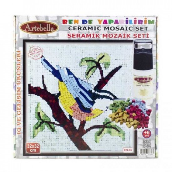 Ceramic Mosaic Set Bird ARTEBELLA 32×32 cm Ceramic Mosaic Set Bird ARTEBELLA 32×32 cm