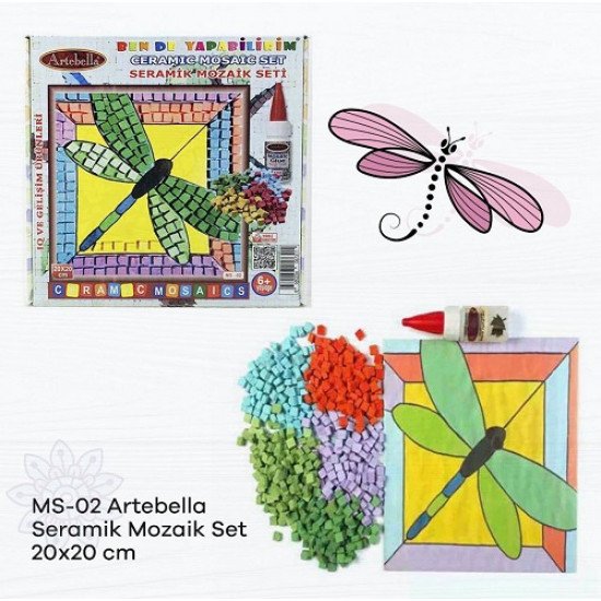 Ceramic Mosaic Set Dragonfly ARTEBELLA 20*20 cm Ceramic Mosaic Set Dragonfly ARTEBELLA 20*20 cm