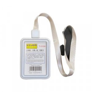  Card Holder Plastic Longitudinal Double Sided Frame With Rope 66×97 mm White