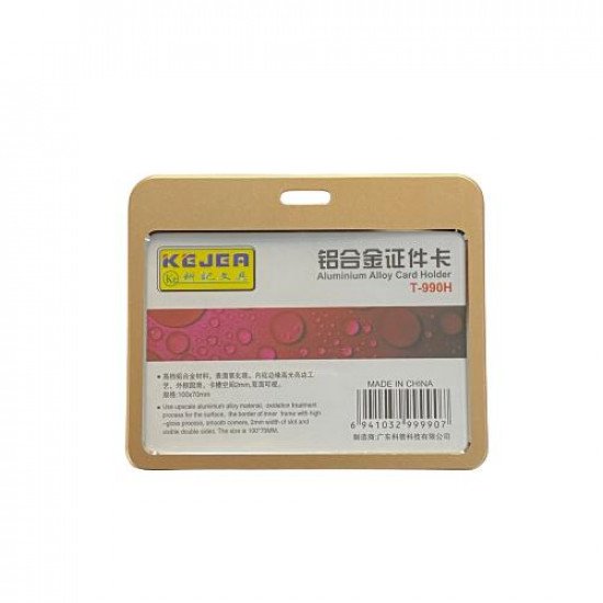 Card Holder Metal Accidental Double Sided 70×100 mm Metallic Gold and Silver Card Holder Metal Accidental Double Sided 70×100 mm Metallic Gold and Silver