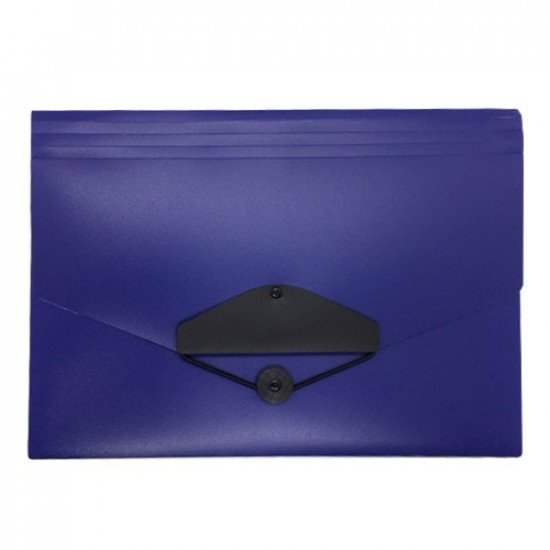 Documents Cover with Rubber Luck 12 Pockets Blue Documents Cover with Rubber Luck 12 Pockets Blue