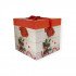 Gift Box Paper 15x15 cm Red Flower Gift Box Paper 15x15 cm Red Flower