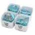 Boxes of Push Pins, Binder Clips, and Paper Clips MAS Light Blue