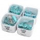 Boxes of Push Pins, Binder Clips, and Paper Clips MAS Light Blue Boxes of Push Pins, Binder Clips, and Paper Clips MAS Light Blue