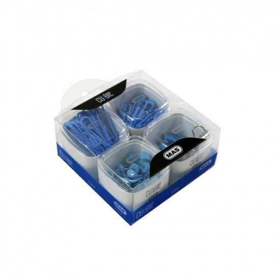 Boxes of Push Pins, Binder Clips, and Paper Clips MAS Blue Boxes of Push Pins, Binder Clips, and Paper Clips MAS Blue