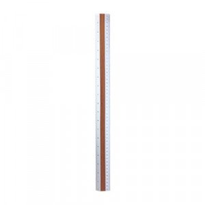 Aluminum Ruler 50 cm with Wood Edge