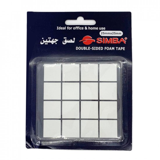 Double side square foam SIMBA 25X25 mm 