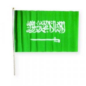علم المملكة مسكة يد بلاستيك  75x50 سم