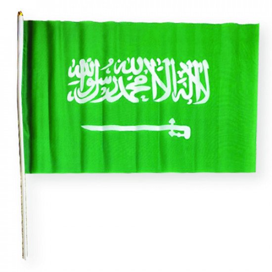 علم المملكة مسكة يد بلاستيك 90x60 سم علم المملكة مسكة يد بلاستيك 90x60 سم