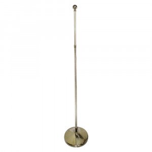 Flagpole Iron Silver With A Circular Head 