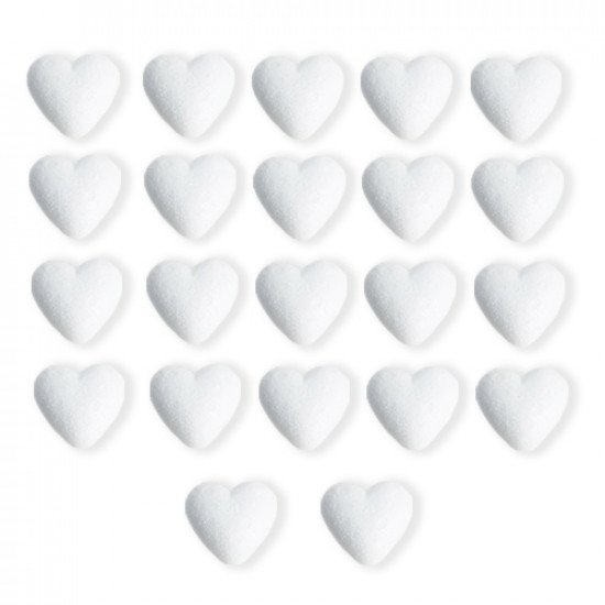 Foam Heart 25 mm 22 Pcs