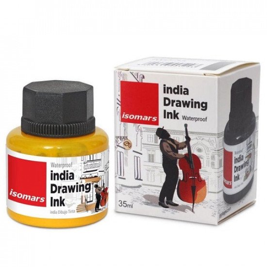 Calligraphy Pen Ink And a Drawing of Isomars 35 mm Yellow Calligraphy Pen Ink And a Drawing of Isomars 35 mm Yellow