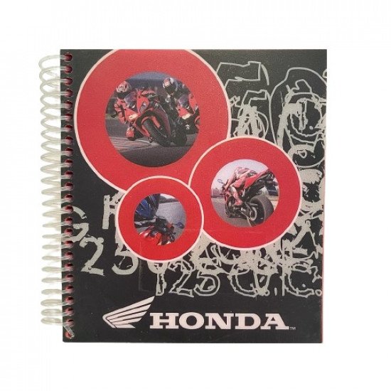 دفتر مذكرة سلك 14×16سم HONDA بسكيت احمر دفتر مذكرة سلك 14×16سم HONDA بسكيت احمر