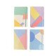 Memo Notebook 9x14 Cm With Rope Lined Geometric Pastel In Several Shapes