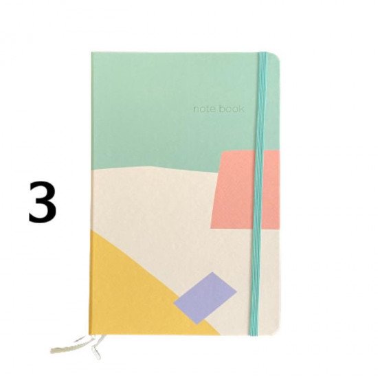 Memo Notebook 9x14 Cm With Rope Lined Geometric Pastel In Several Shapes