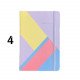 Memo Notebook 9x14 Cm With Rope Lined Geometric Pastel In Several Shapes