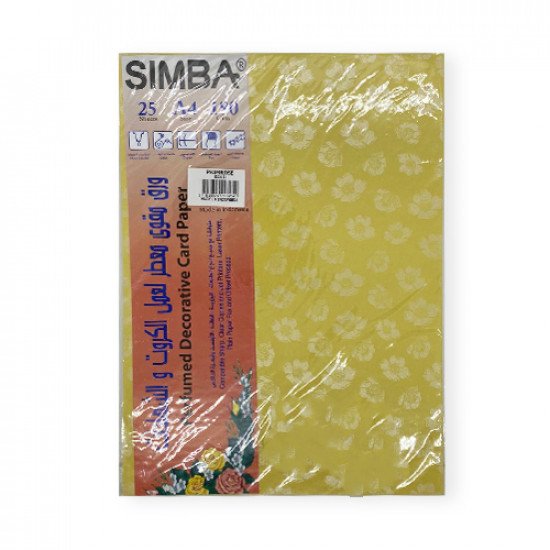 Perfumed Decorative Card Paper Primrose Gold A4 SIMBA 180 g 25 Papers
