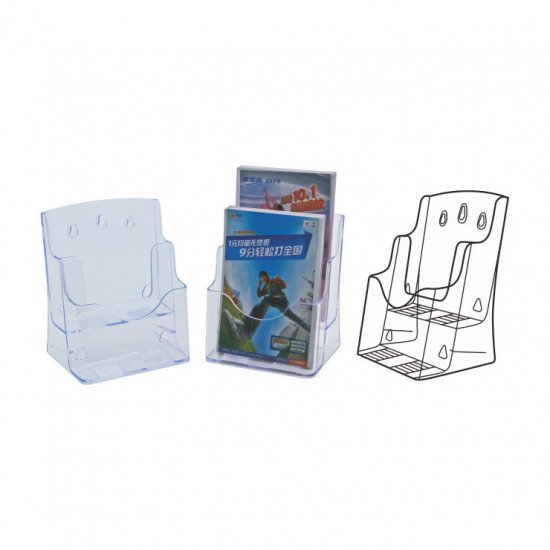 Magazine and Paper Display Stand 2 Boxes A5