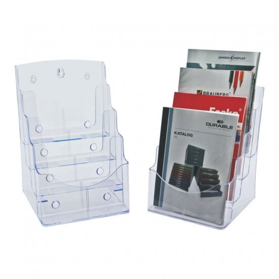 Magazine and Paper Display Stand 4 Boxes A4