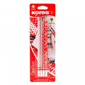 Grafitos Pencil KORES White and Red
