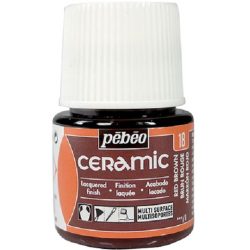 Ceramic Colors PEBEO18 Red Brown 45 ml