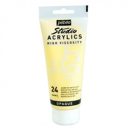 Studio Acrylics Fine Acrylic 100 ml Opaque Naples Yellow HUE Studio Acrylics Fine Acrylic 100 ml Opaque Naples Yellow HUE