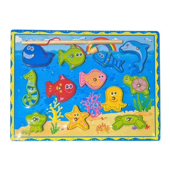 Wooden Fishing Toy for Children Various Shapes Wooden Fishing Toy for Children Various Shapes