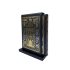 The Holy Quran Of King Fahd Complex Size Medium Black Leather Binding In The Shape Of The Kaaba Cover With Base
