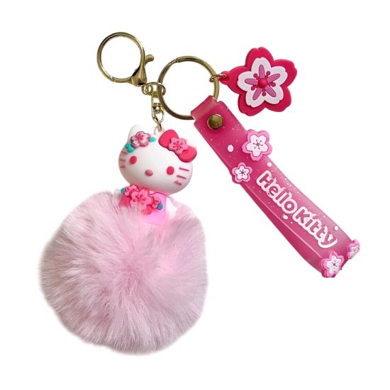 Keychain Pink Fur Hello Kitty Keychain Pink Fur Hello Kitty