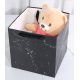 Marble Paper Gift Bag 30x30x30 cm, Square Base, Black Marble Paper Gift Bag 30x30x30 cm, Square Base, Black