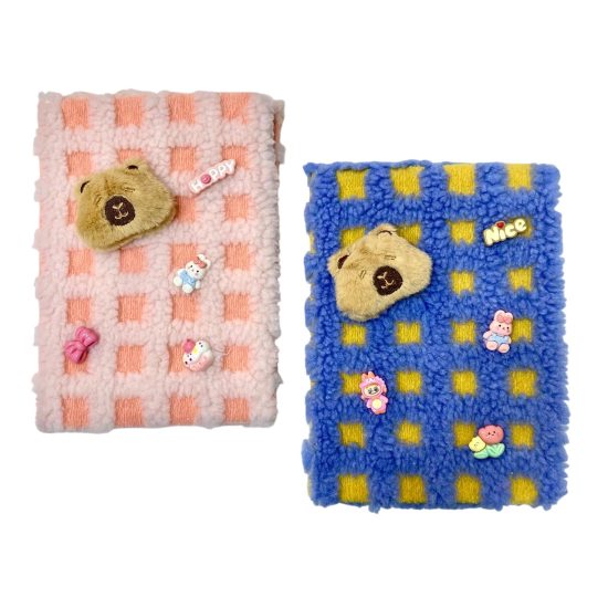 دفتر مذكرة 21x15 سم كاروهات فرو دب كابيبارا