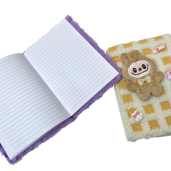 دفتر مذكرة 21x15 سم كاروهات فرو دب كابيبارا