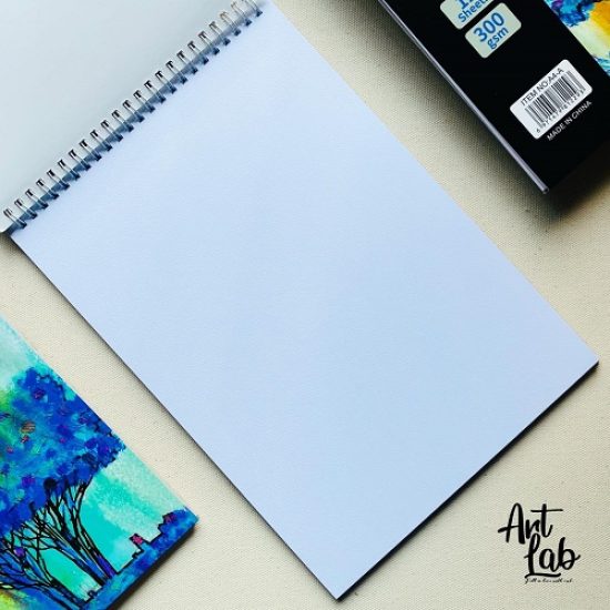 Acrylic Sketchbook A4, Wirebound, 12 Sheets, 300g, Keep Smiling Acrylic Sketchbook A4, Wirebound, 12 Sheets, 300g, Keep Smiling
